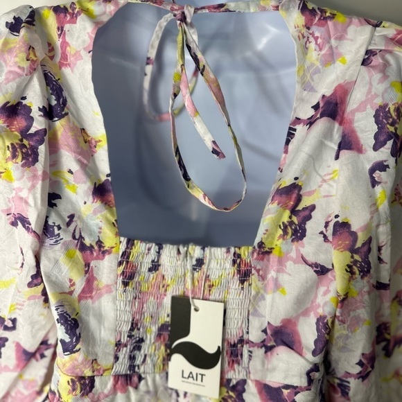 NEW With Tags Lait Floral Bubble Ruffle Mini Dress! - Picture 5 of 11